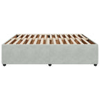 Bettgestell ohne Matratze Hellgrau 180x200 cm Samt