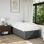 Boxspringbett mit Matratze Dunkelgrau 80x200 cm Stoff
