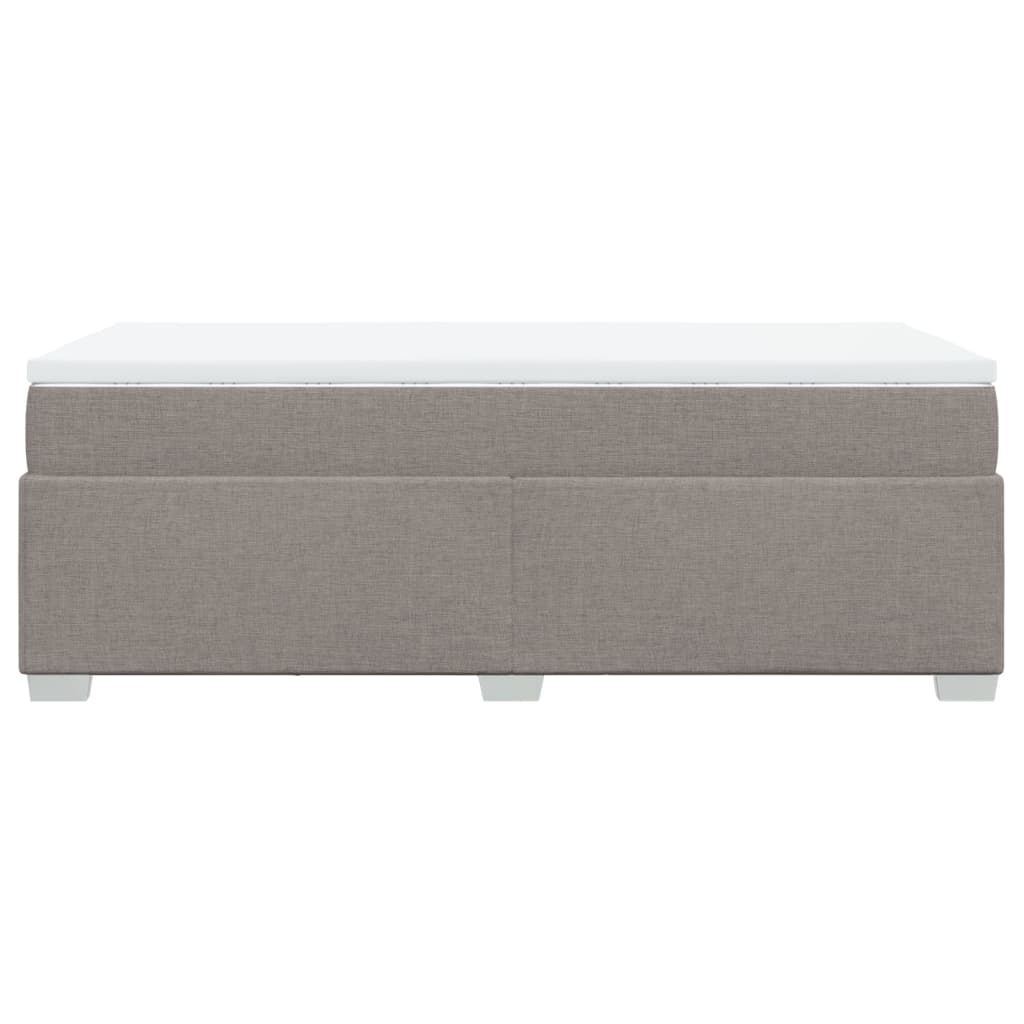 Boxspringbett mit Matratze Taupe 80x200 cm Stoff