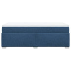 Boxspringbett mit Matratze Blau 80x200 cm Stoff