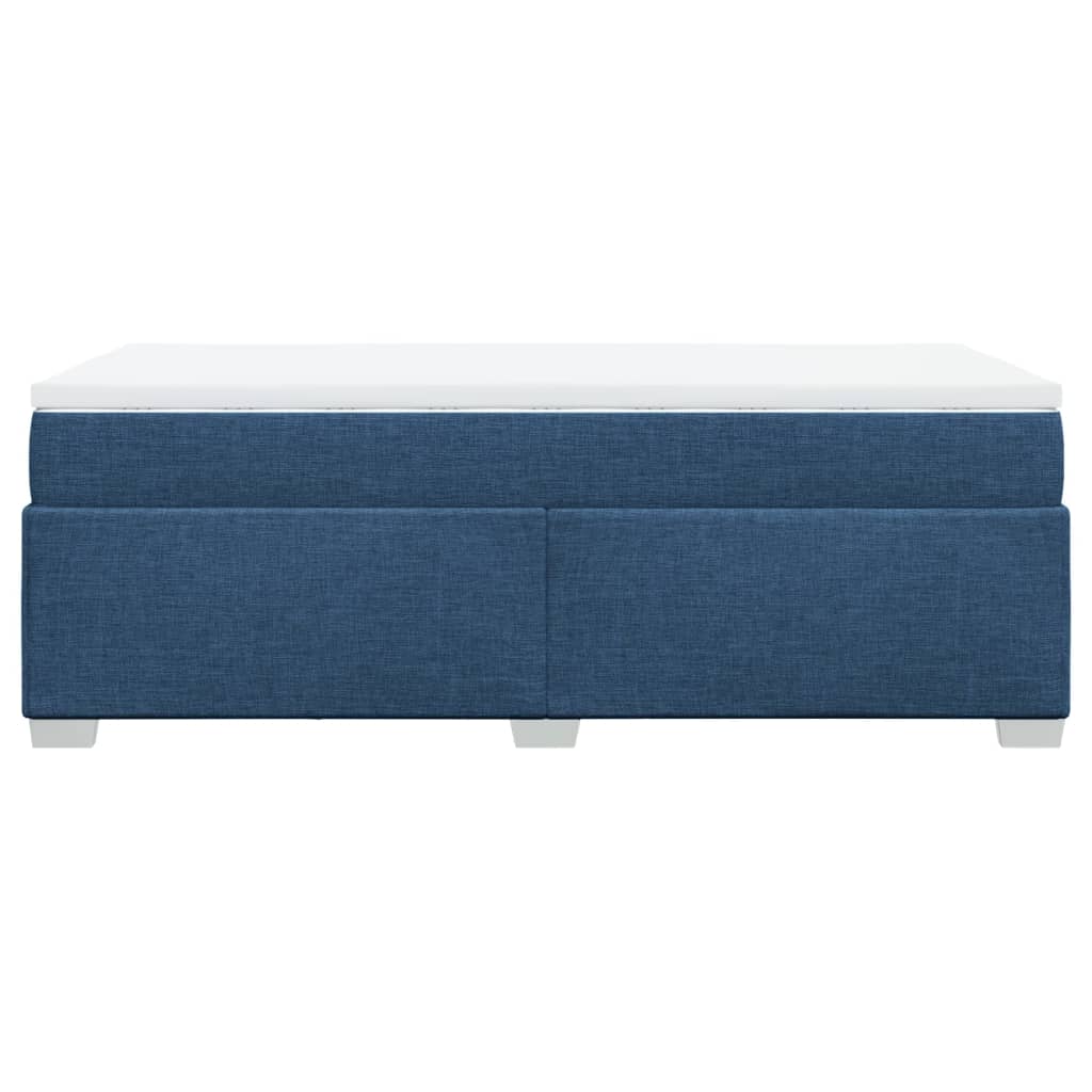 Boxspringbett mit Matratze Blau 80x200 cm Stoff
