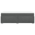 Boxspringbett mit Matratze Dunkelgrau 90x190 cm Stoff