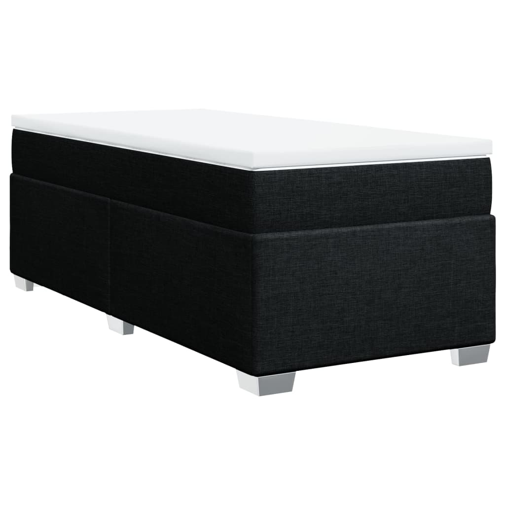 Boxspringbett mit Matratze Schwarz 90x190 cm Stoff