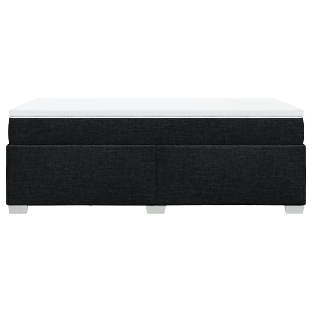 Boxspringbett mit Matratze Schwarz 100x200 cm Stoff
