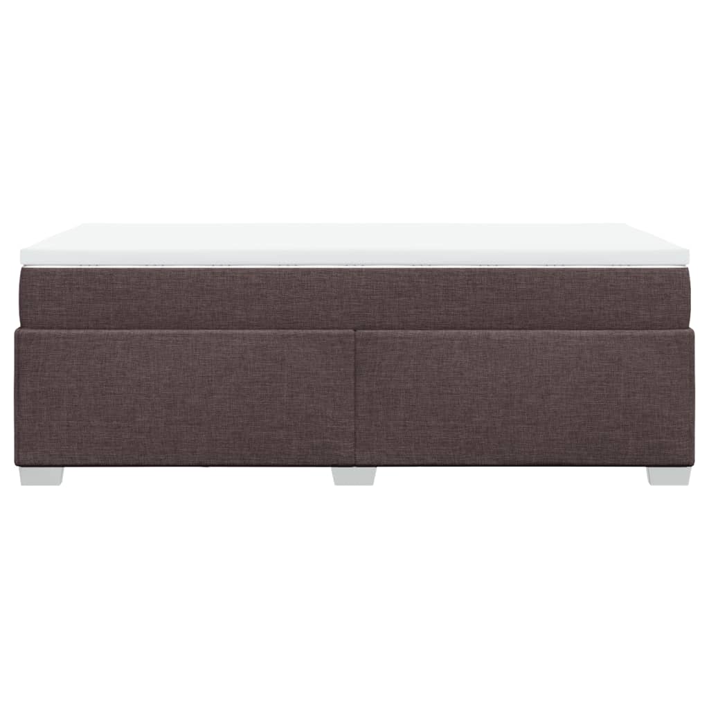 Boxspringbett mit Matratze Dunkelbraun 100x200 cm Stoff