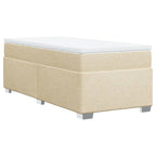 Boxspringbett mit Matratze Creme 100x200 cm Stoff
