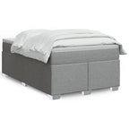 Boxspringbett mit Matratze Hellgrau 120x190 cm Stoff