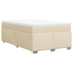 Boxspringbett mit Matratze Creme 120x190 cm Stoff