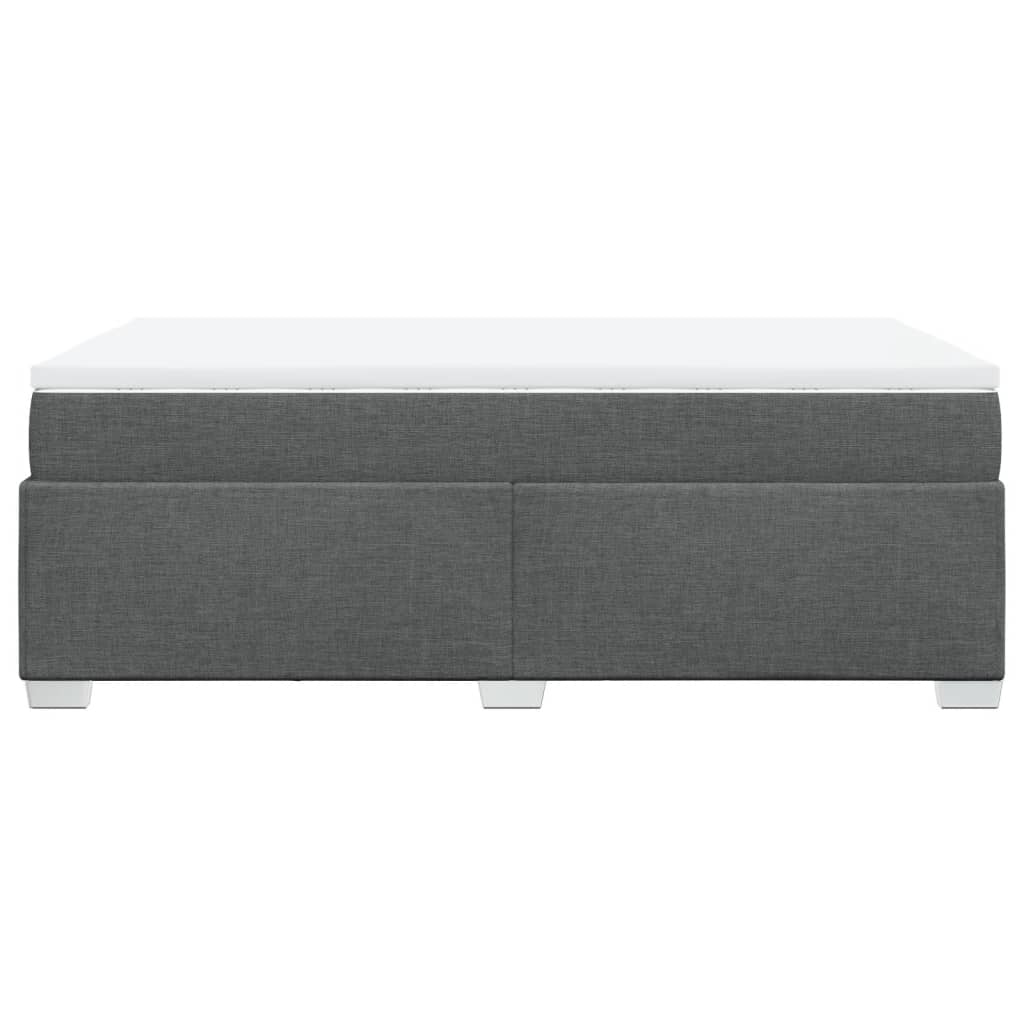 Boxspringbett mit Matratze Dunkelgrau 120x200 cm Stoff