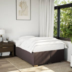 Boxspringbett mit Matratze Dunkelbraun 120x200 cm Stoff