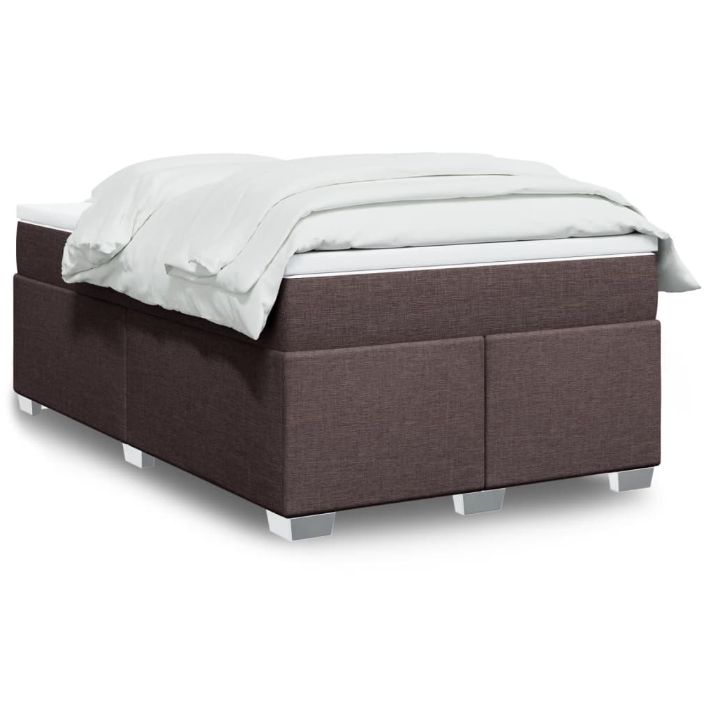 Boxspringbett mit Matratze Dunkelbraun 120x200 cm Stoff