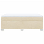Boxspringbett mit Matratze Creme 120x200 cm Stoff