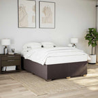 Boxspringbett mit Matratze Dunkelbraun 140x190 cm Stoff