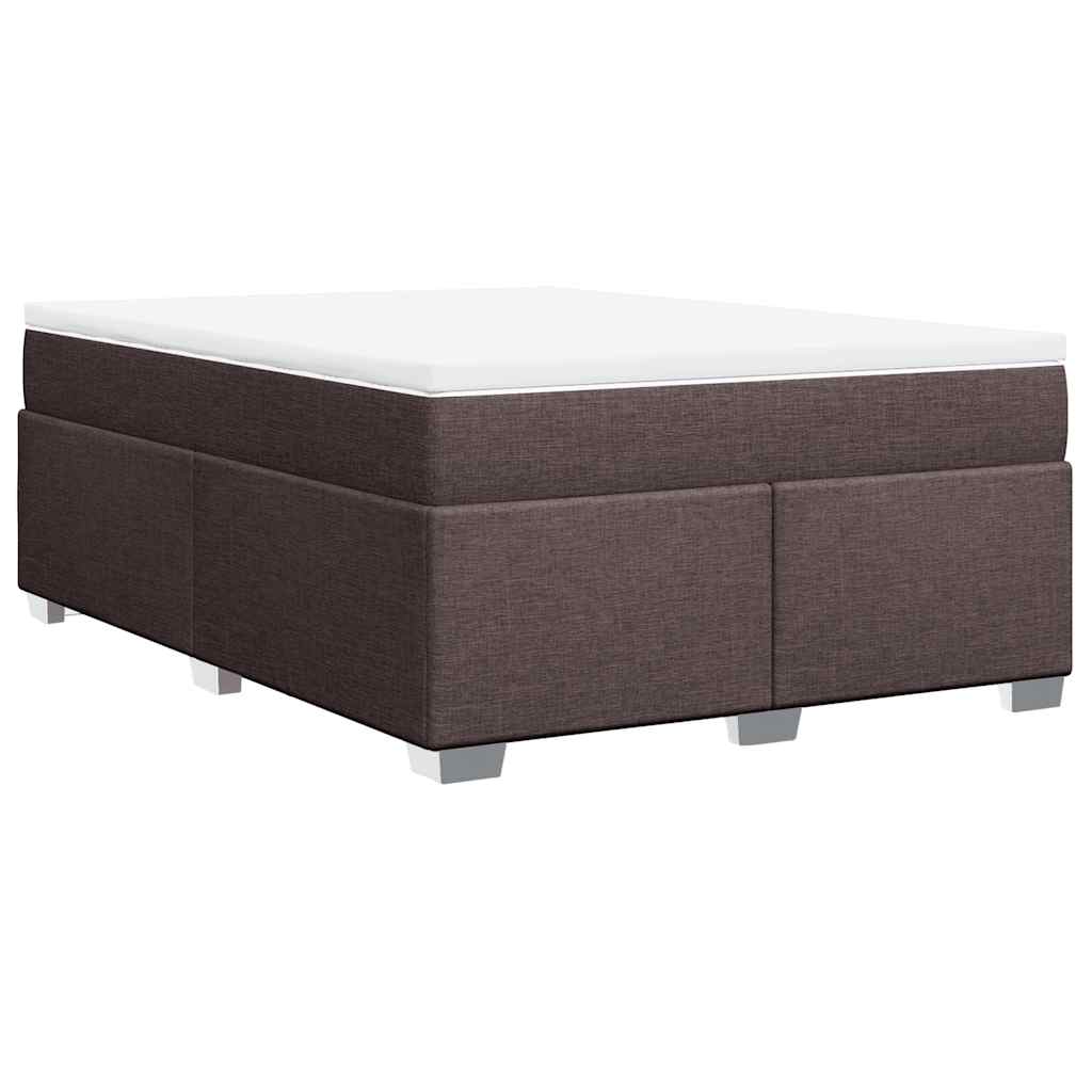 Boxspringbett mit Matratze Dunkelbraun 140x190 cm Stoff