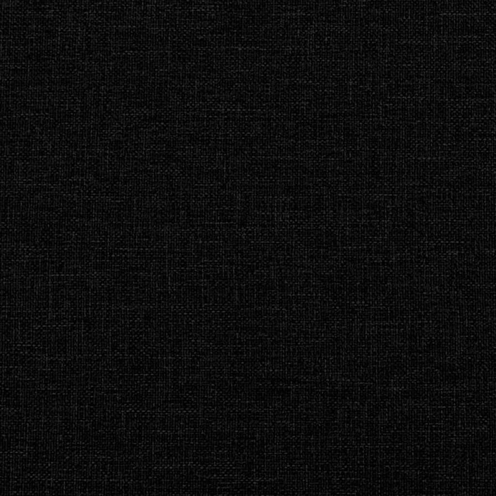Boxspringbett mit Matratze Schwarz 180x200 cm Stoff