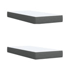 Boxspringbett mit Matratze Schwarz 200x200 cm Stoff