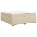 Boxspringbett mit Matratze Creme 200x200 cm Stoff