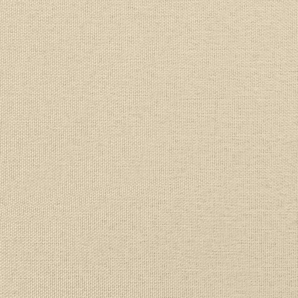 Boxspringbett mit Matratze Creme 200x200 cm Stoff