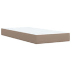 Boxspringbett mit Matratze Cappuccino-Braun 90x190cm Kunstleder