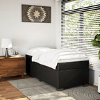 Boxspringbett mit Matratze Schwarz 100x200 cm Kunstleder