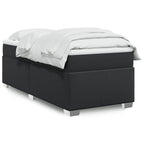 Boxspringbett mit Matratze Schwarz 100x200 cm Kunstleder
