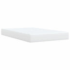 Boxspringbett mit Matratze Weiß 120x200 cm Kunstleder