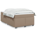 Boxspringbett Matratze Cappuccino-Braun 120x200cm Kunstleder