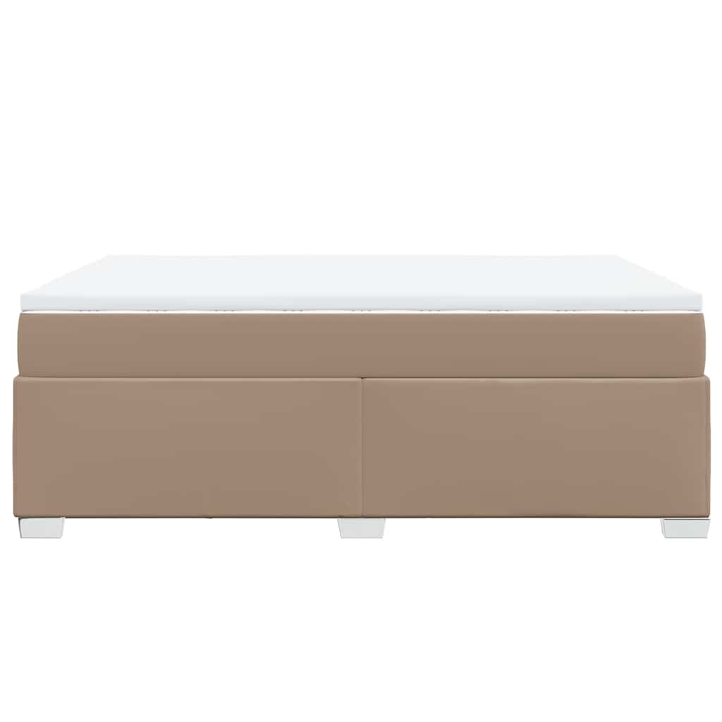 Boxspringbett Matratze Cappuccino-Braun 140x190cm Kunstleder