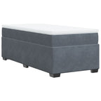 Boxspringbett mit Matratze Dunkelgrau 80x200 cm Samt