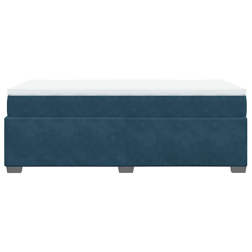 Boxspringbett mit Matratze Dunkelblau 80x200 cm Samt