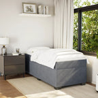 Boxspringbett mit Matratze Dunkelgrau 90x190 cm Samt