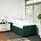 Boxspringbett mit Matratze Dunkelgrün 90x190 cm Samt