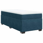 Boxspringbett mit Matratze Dunkelblau 90x200 cm Samt