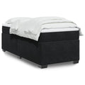 Boxspringbett mit Matratze Schwarz 100x200 cm Samt
