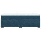 Boxspringbett mit Matratze Dunkelblau 100x200 cm Samt