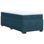 Boxspringbett mit Matratze Dunkelblau 100x200 cm Samt