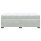 Boxspringbett mit Matratze Hellgrau 120x190 cm Samt