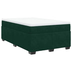 Boxspringbett mit Matratze Dunkelgrün 120x200 cm Samt