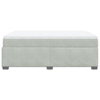 Boxspringbett mit Matratze Hellgrau 140x200 cm Samt