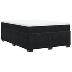 Boxspringbett mit Matratze Schwarz 160x200 cm Samt