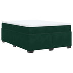 Boxspringbett mit Matratze Dunkelgrün 160x200 cm Samt