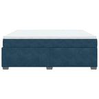 Boxspringbett mit Matratze Dunkelblau 180x200 cm Samt