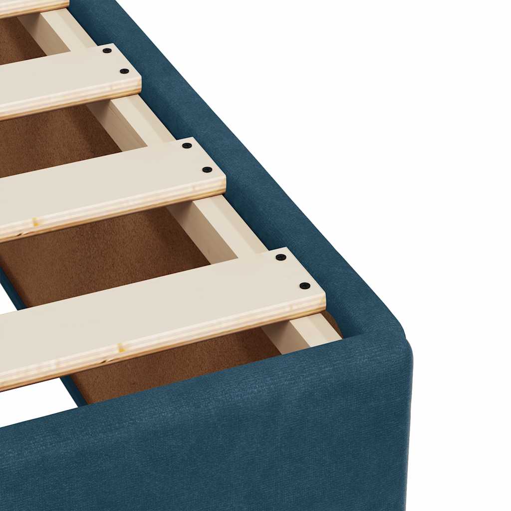 Boxspringbett mit Matratze Dunkelblau 180x200 cm Samt