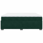 Boxspringbett mit Matratze Dunkelgrün 200x200 cm Samt