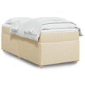 Boxspringbett mit Matratze Creme 90x190 cm Stoff