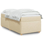 Boxspringbett mit Matratze Creme 90x190 cm Stoff