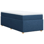 Boxspringbett mit Matratze Blau 90x190 cm Stoff