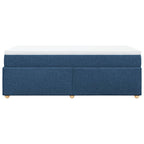 Boxspringbett mit Matratze Blau 90x200 cm Stoff