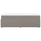 Boxspringbett mit Matratze Taupe 100x200 cm Stoff