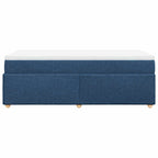 Boxspringbett mit Matratze Blau 100x200 cm Stoff